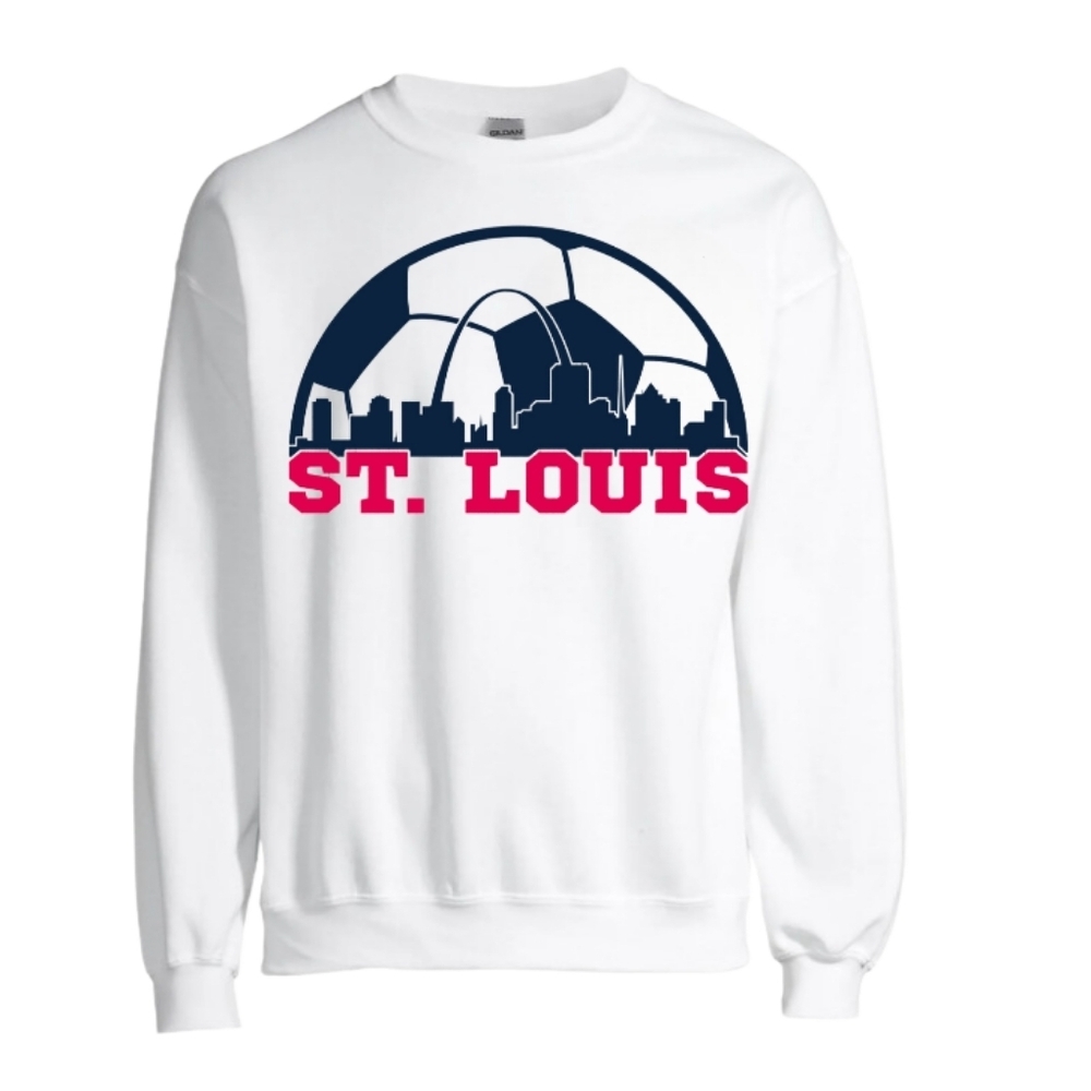 St. Louis soccer Sweatshirt - White and Navy